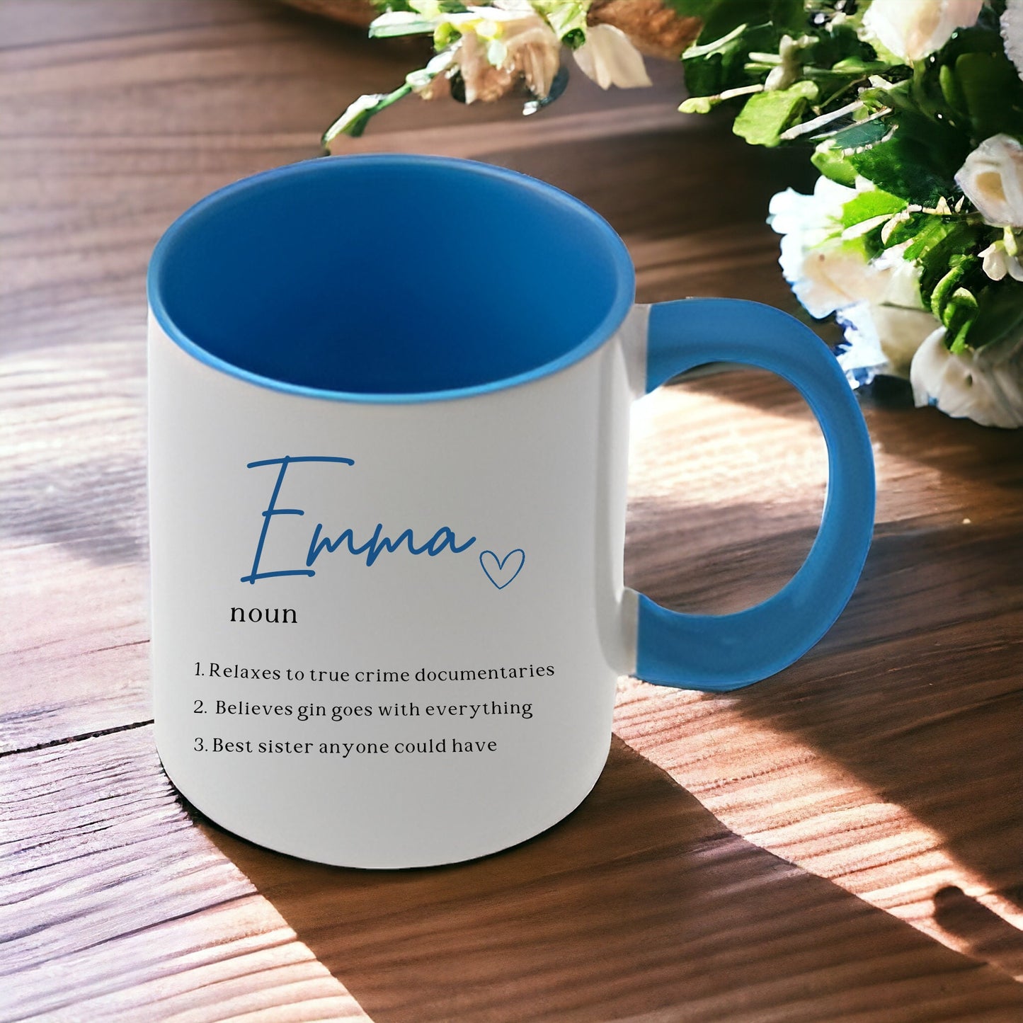 Personalised Name Mug Noun Gift for Her Funny Facts Present Birthday Mother's Day Christmas Custom Cup Gift For Him