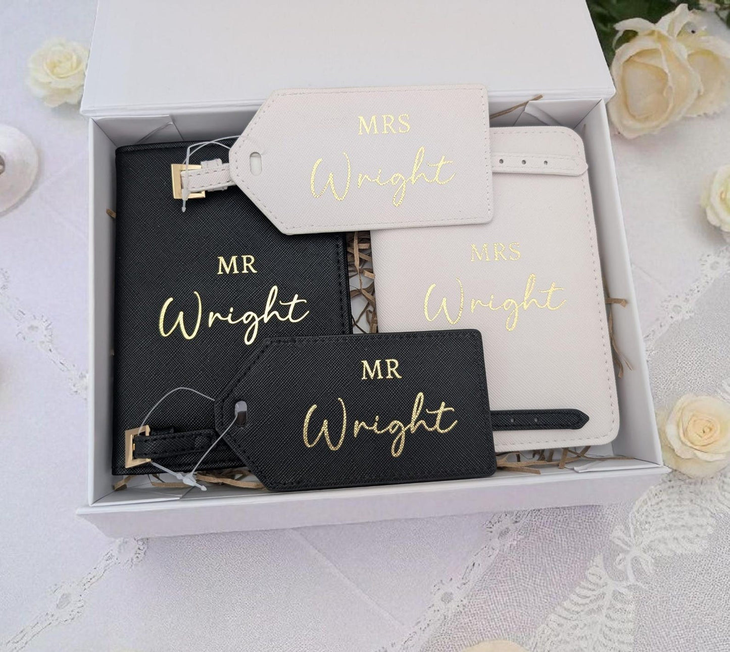 Personalised Wedding Passport and Luggage Tag set