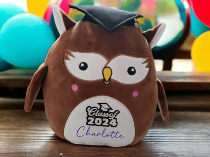 Personalised Graduation Gift Owl Squidgy Soft Toy