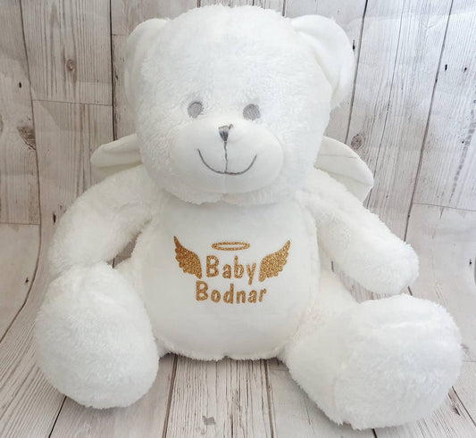 Personalised Baby Angel Bear Teddy Plush