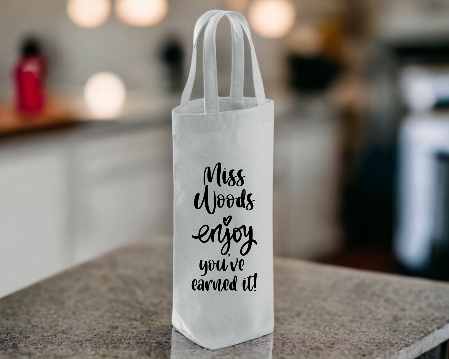 Personalised Enjoy, You've Earned It Bottle Bag image 0