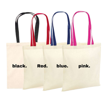 Personalised Teacher Stuff Contrast Handle Tote Bag image 1