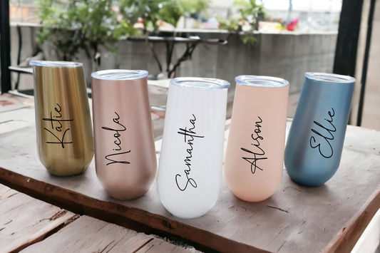 Personalised 6oz Stemless Wine Tumbler  image 0