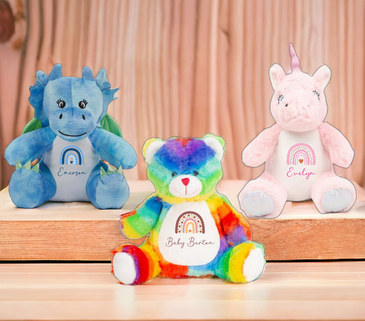 Personalised Soft Toy - Rainbow decoration
