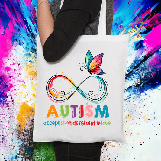 Accept, understand, love Autism Tote Bag image 0