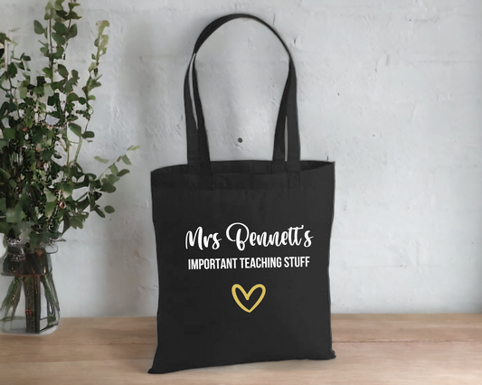Personalised Important Teaching Stuff Shopper image 0