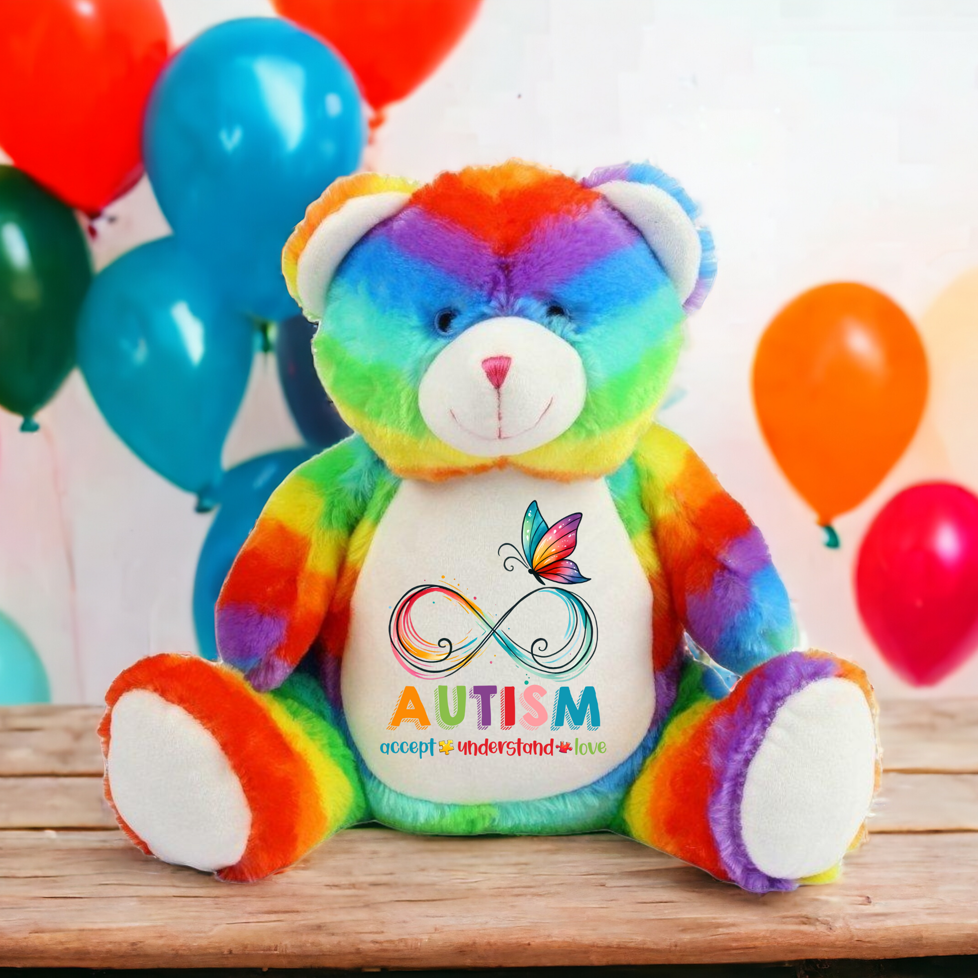 Autism Acceptance Rainbow Bear image 0