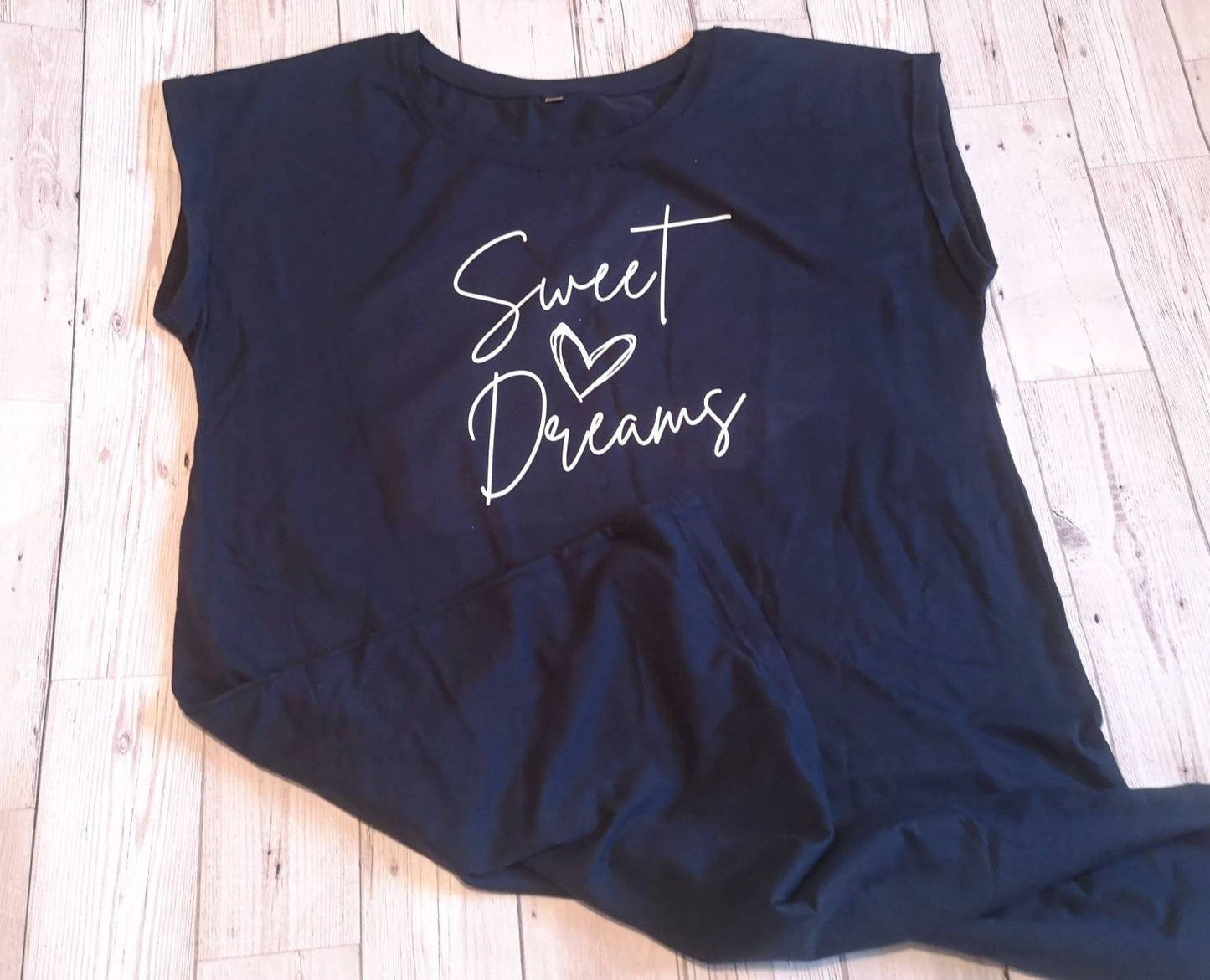 Ladies Nightwear Sweet Dreams Nightie Women's Nightdress Night Shirt Gift For Her Cotton Lounge Wear Christmas Gift Mother's Day Pajamas