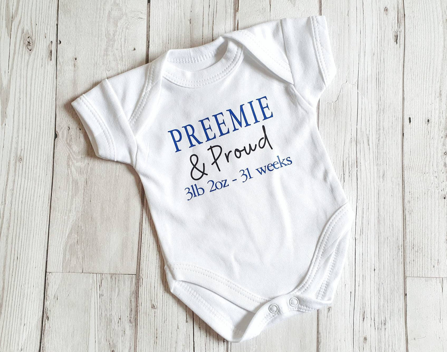 Preemie and Proud Weight Weeks NICU Newborn Baby Bodysuit Coming Home Gift Boy Girl Premature Little Fighter Miracle Vest Outfit Cotton