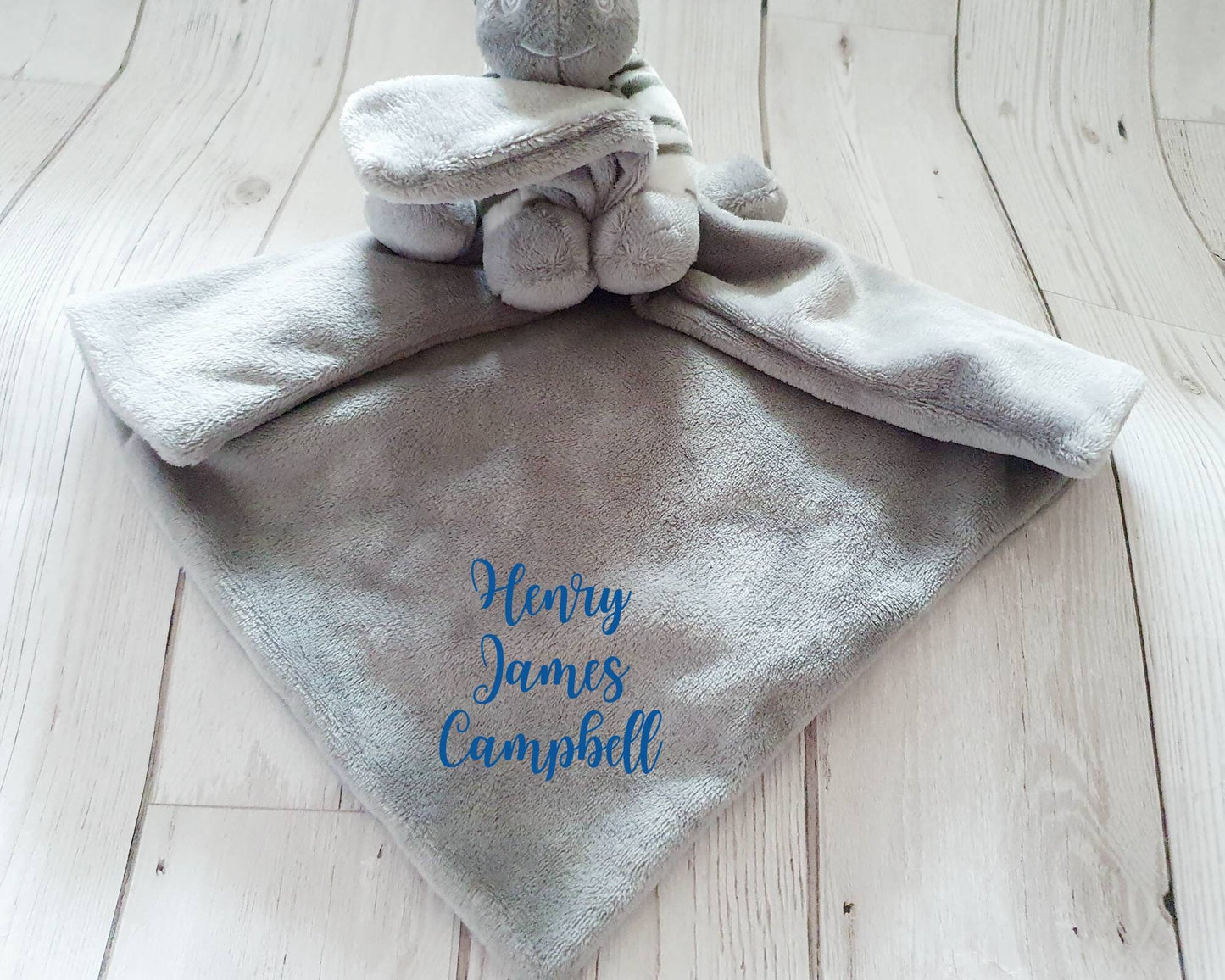 Personalised Zebra Comforter New Baby Gift Lovy Soft Toy Neutral Boy Girl Newborn Present Blanket Blankie Animal Birth Maternity Christening
