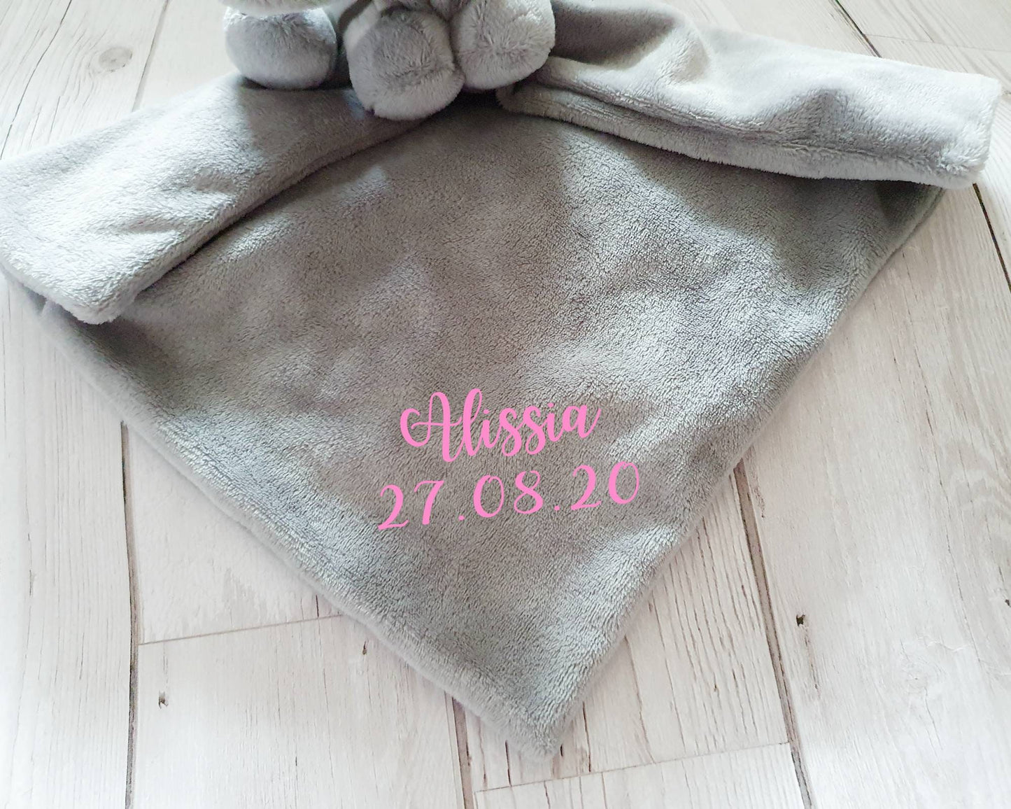 Personalised Zebra Comforter New Baby Gift Lovy Soft Toy Neutral Boy Girl Newborn Present Blanket Blankie Animal Birth Maternity Christening