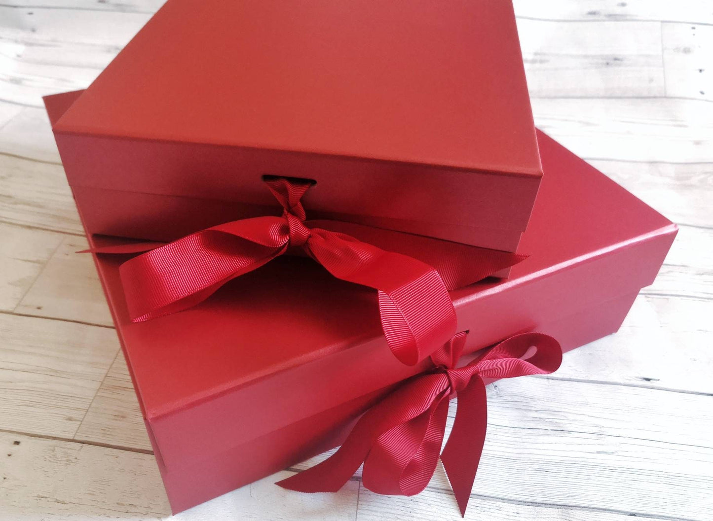 Personalised First Christmas Eve Box Red Xmas Keepsake Case My 1st Xmas Child's Name Star Large 30cm X 30cm Size Choice