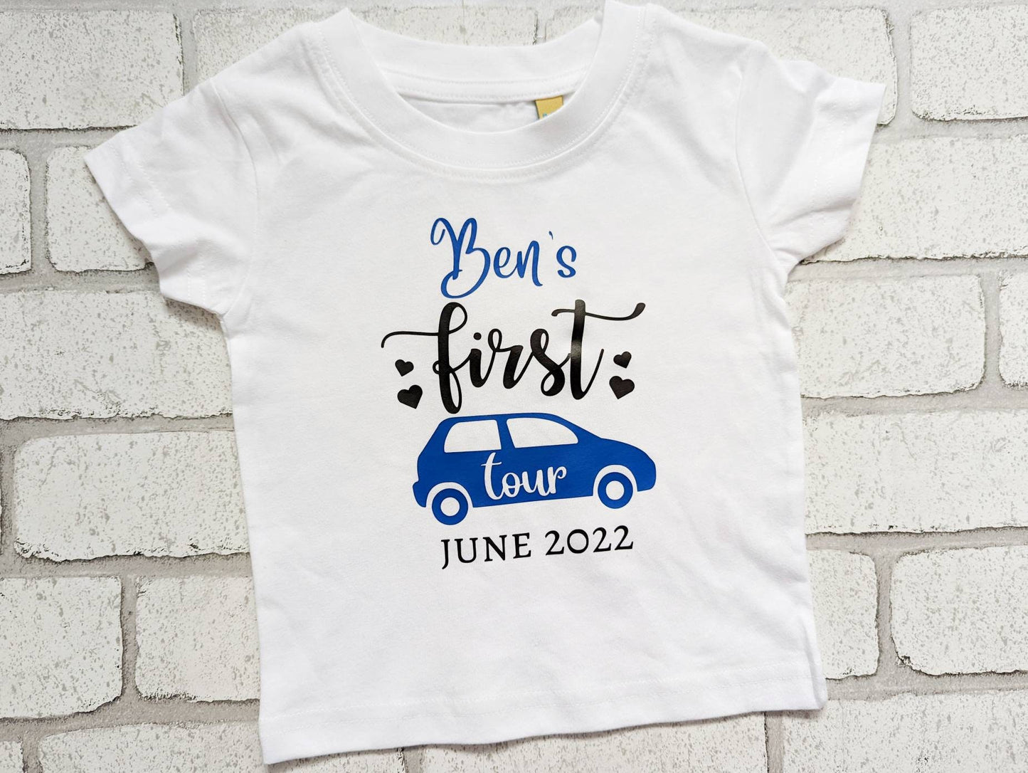 Personalised First Holiday T Shirt My 1st Trip Top Name Date Girl's Boys Cotton Tee Flight Vacation Choice Baby Kids Child Going Away Plane
