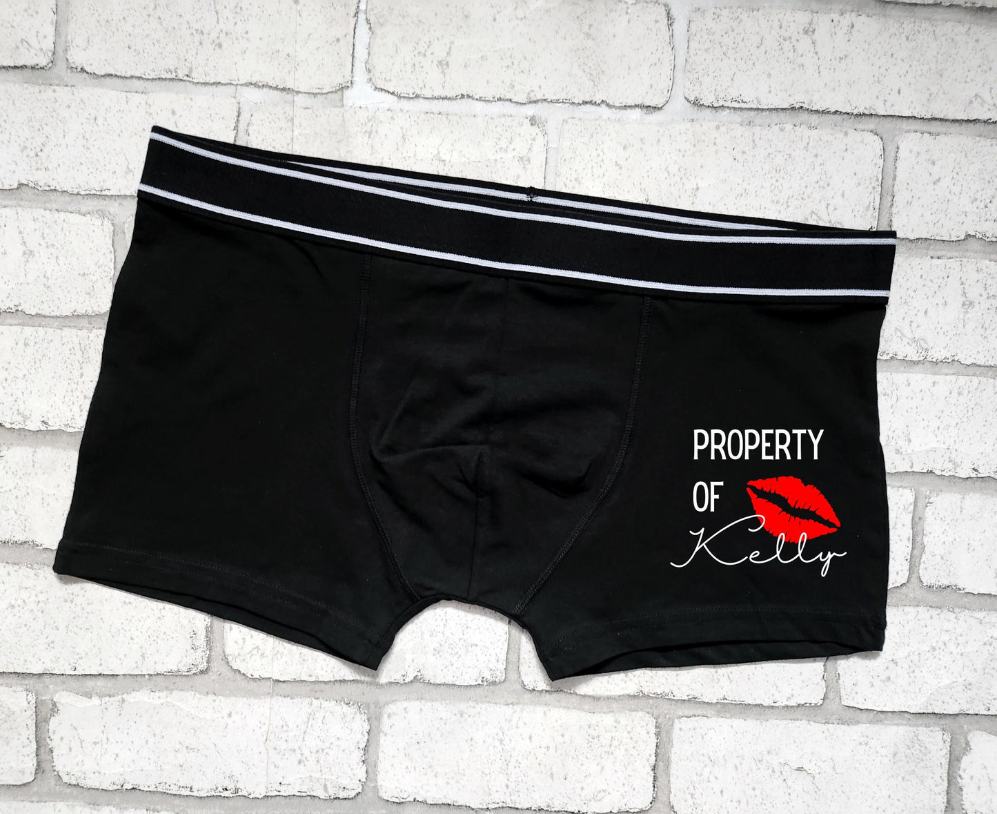 Personalised Valentine's Day Gift For Him Property Of Boxers For Boyfriend Husband Fiance Cotton Underwear Men's Anniversary Present Novelty