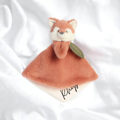 Personalised Baby Comforter Eco Sustainable Fox Lamb Dinosaur Bunny Blankie Newborn Gift Custom New Baby Soft Toy Plush Baby Shower Gift