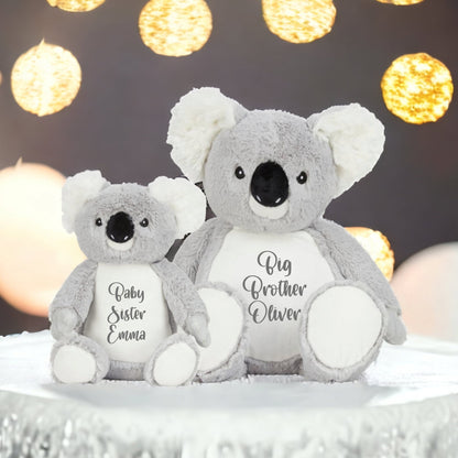 Personalised Koala Soft Toy Cuddly Kids Gift Birthday Present Boy's Girl's Brother Sister Plush  Choice Of Size