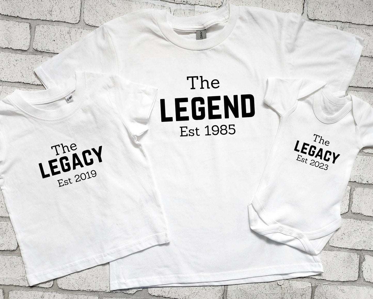 Personalised Matching Tshirts Legend Legacy Father's Day Matching Outfits Daddy Gift Birthday Gift For Dad