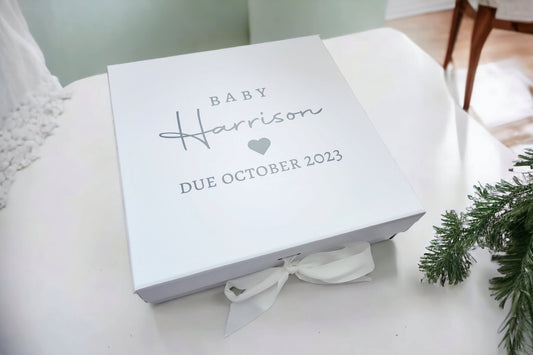 Personalized Baby Keepsake Box: Newborn Memory Storage