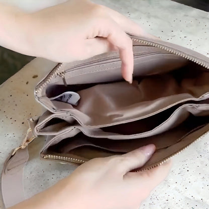 Personalised Ladies Handbag Soft Saffiano Leather Initial or Name Gift For Her Birthday Present Wedding Gift Women's Crossover Bag