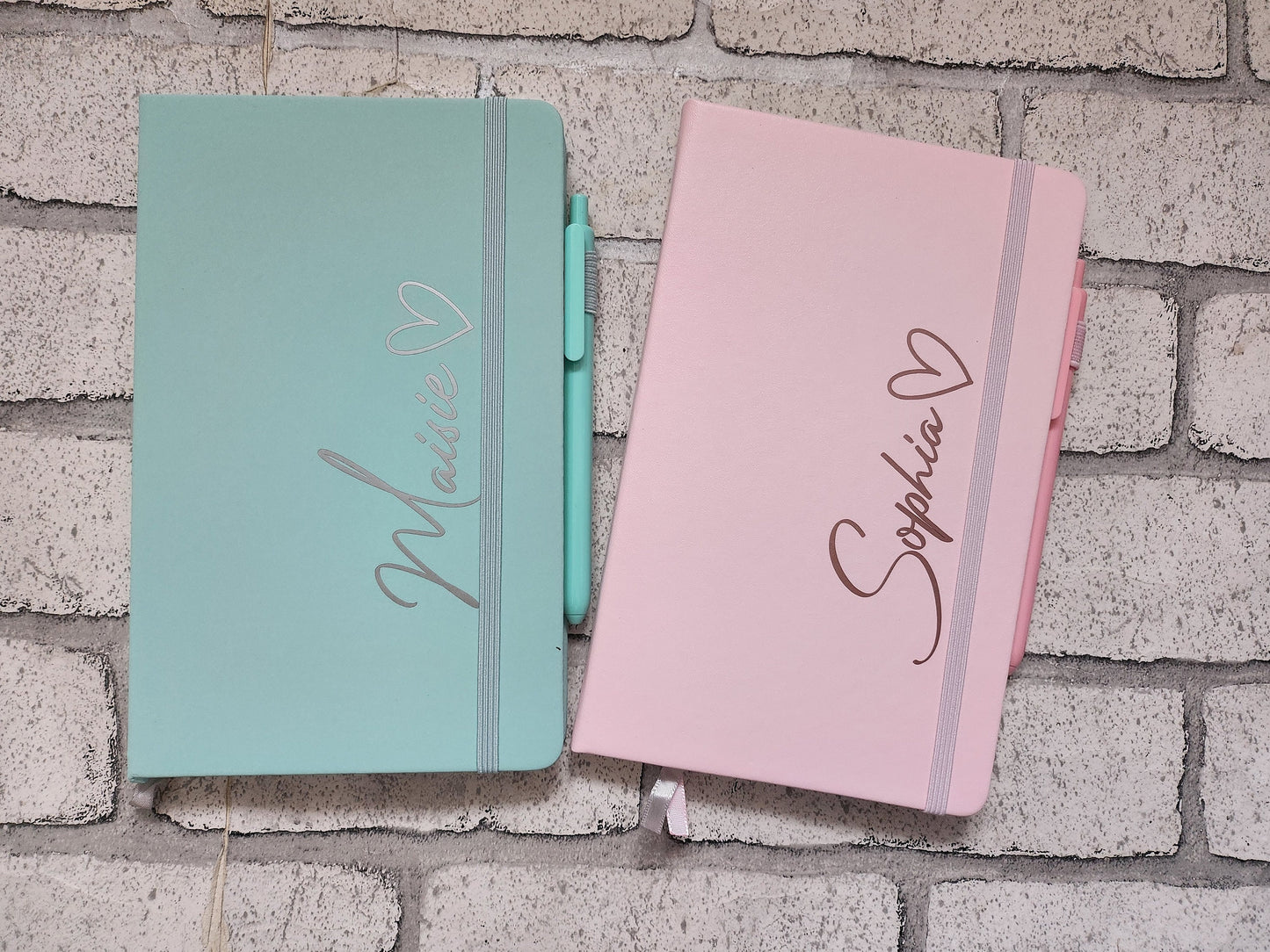 Personalised Notebook Hardback A5 Lined Pages With Free Pen Custom Name Jotter Bridesmaid Birthday Business Journal Bridal Organiser