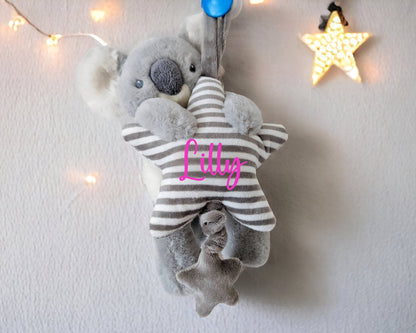 Personalised Musical Koala Soft Toy Plush New Baby Gift Soft Present Child Teddy Bear Eco Friendly 18cm Baby Shower Gift Nursery Decor