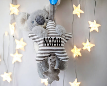 Personalised Musical Koala Soft Toy Plush New Baby Gift Soft Present Child Teddy Bear Eco Friendly 18cm Baby Shower Gift Nursery Decor