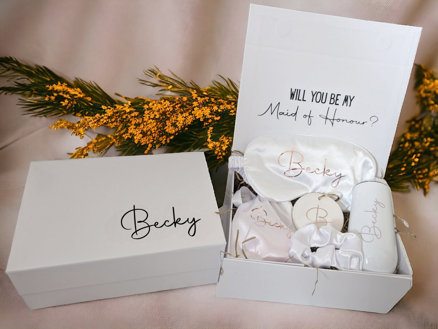 Personalised Bridesmaid Proposal Box Will You Be My Maid of Honour Gift Bridal Party Present