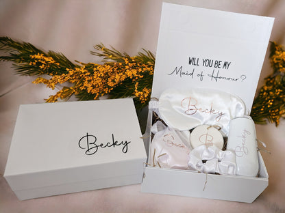 Personalised Bridesmaid Proposal Box Will You Be My Maid of Honour Gift Bridal Party Present
