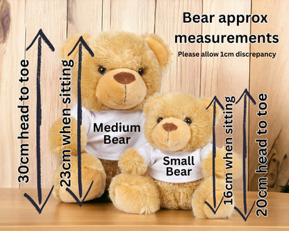 Personalised Pregnancy Announcement Teddy Bear: Custom Surname & Due Date