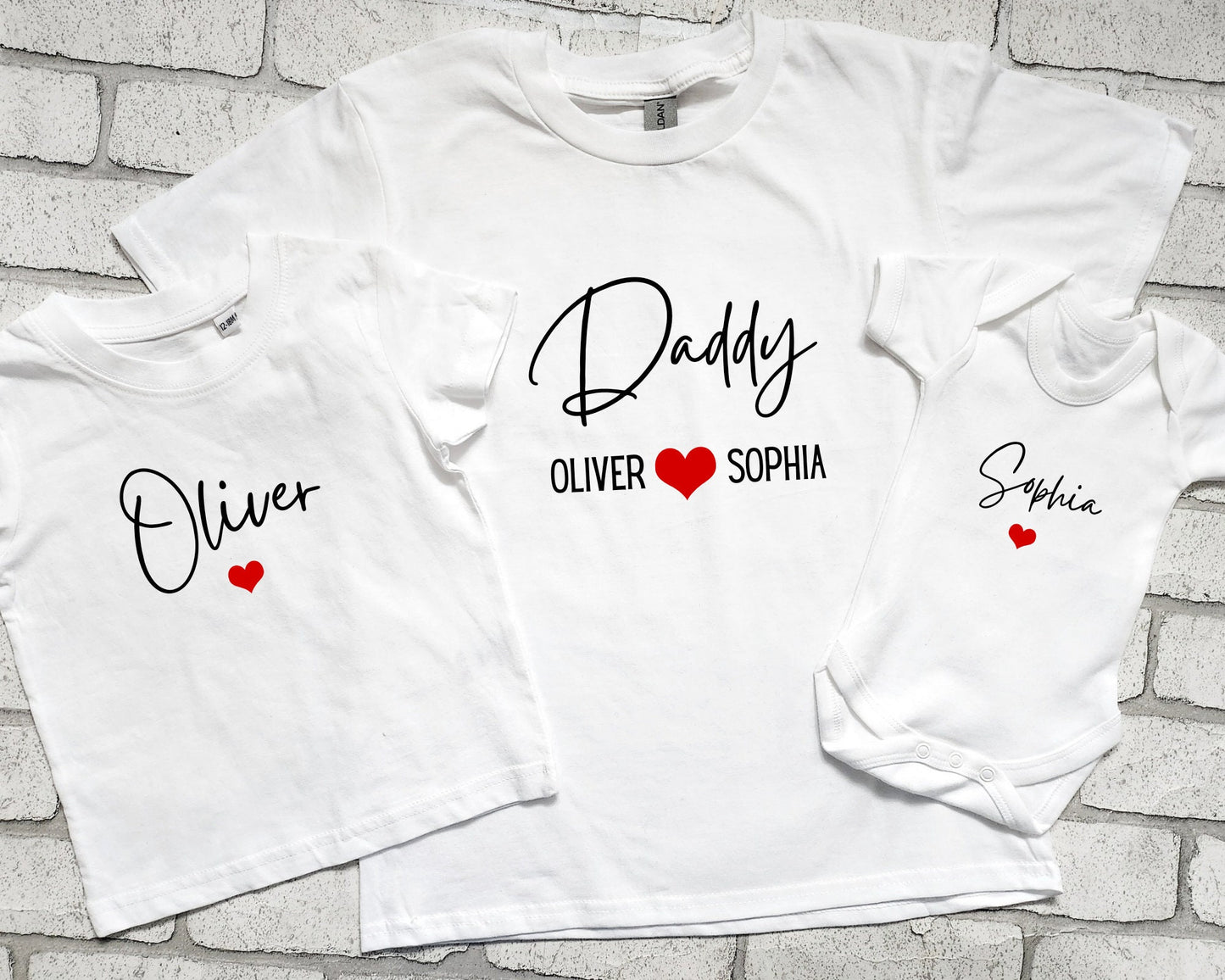 Personalised Father's Day Matching Tshirts Daddy and Me Matching Outfits Father's Day Gift Birthday Gift New Baby and Sibling Set