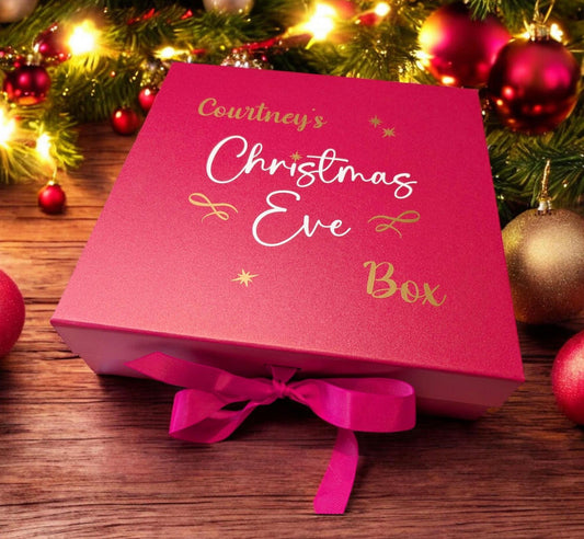 Personalised Christmas Eve Box Xmas Gift Hamper - Keepsake Box Large 30cm