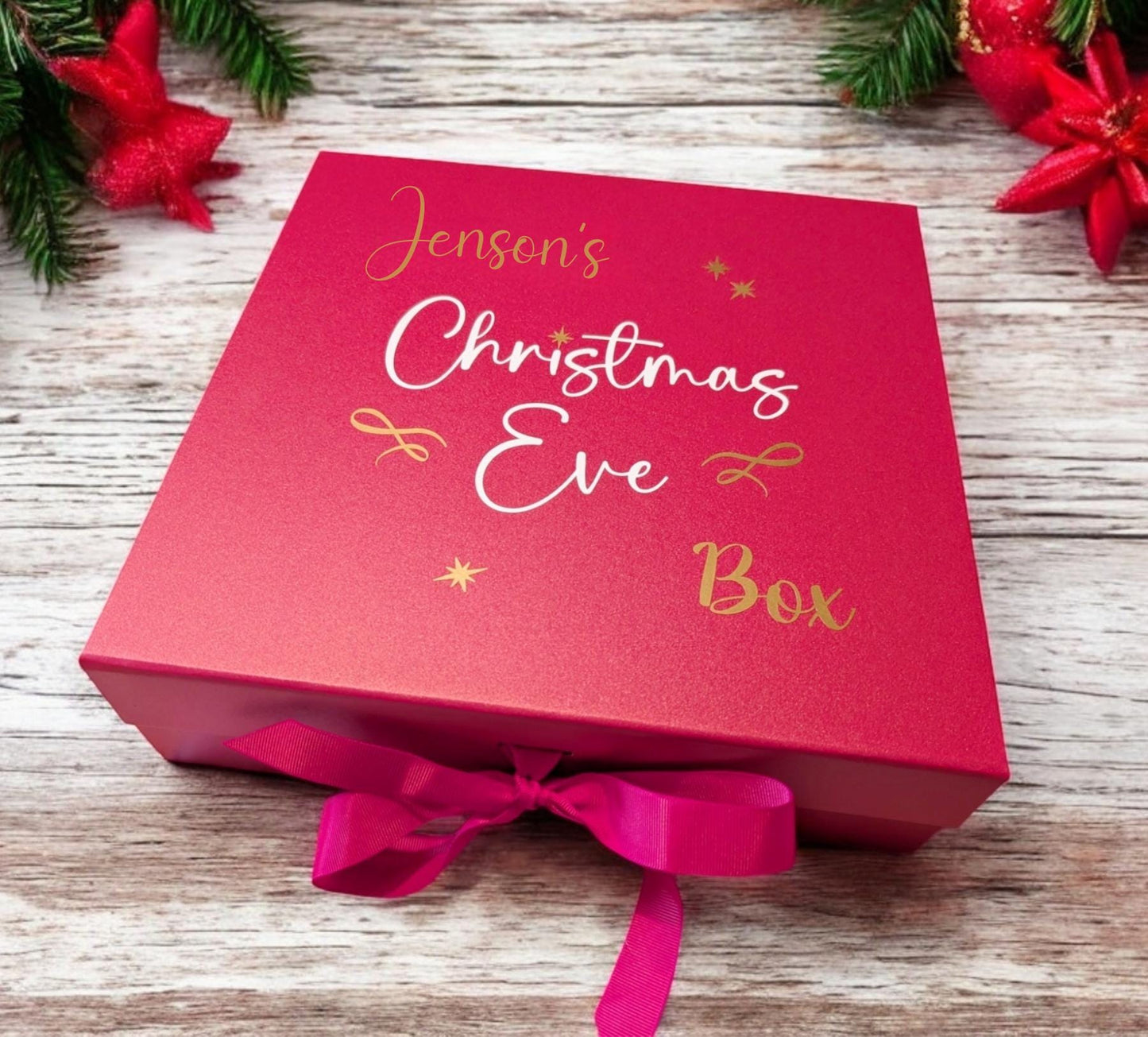 Personalised Christmas Eve Box Xmas Gift Hamper - Keepsake Box Large 30cm