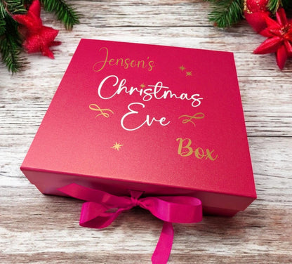Personalised Christmas Eve Box Xmas Gift Hamper - Keepsake Box Large 30cm