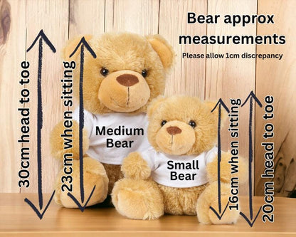 Personalised Pregnancy Announcement Teddy Bear CE Tested Baby Surname Due Date  Birth Gift Going To Be Daddy Grandparents Cream Brown