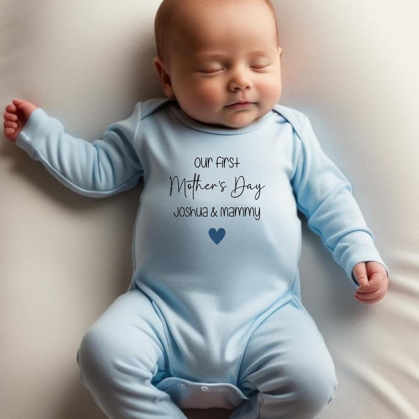 Personalised First Mother's Day Sleepsuit Mummy and Me Mother's Day Gift For Mom Custom Name Romper New Mum Present Our 1st Mother's Day