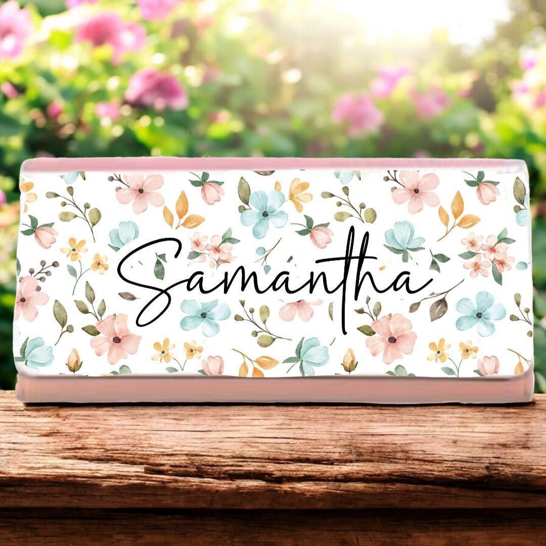 Personalised Ladies Purse Floral Name Gift For Her Gift For Mum Wife Sister Auntie Nan Grandma Friend Girlfriend With Gift Box