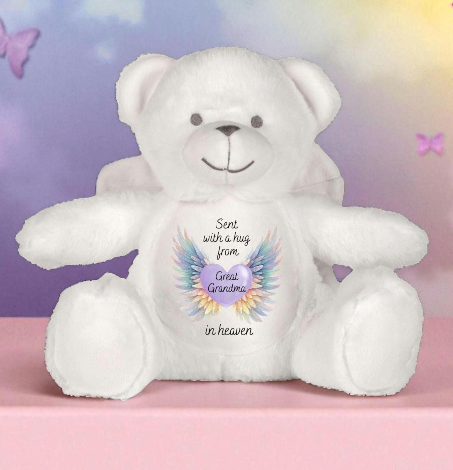 Personalised Angel Bear Memory Teddy Plush Handpicked For Earth By My Loved One In Heaven Remembrance Loss Pregnancy Keepsake Memorial Gift