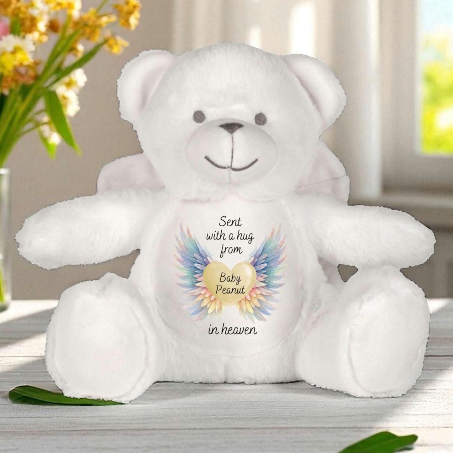 Personalised Angel Bear Memory Teddy Plush Handpicked For Earth By My Loved One In Heaven Remembrance Loss Pregnancy Keepsake Memorial Gift