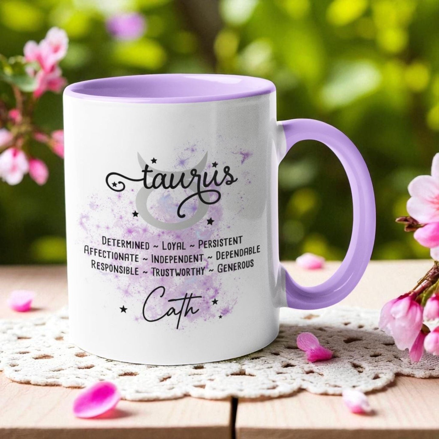 Personalised Zodiac Mug: Star Sign Traits, Custom Name