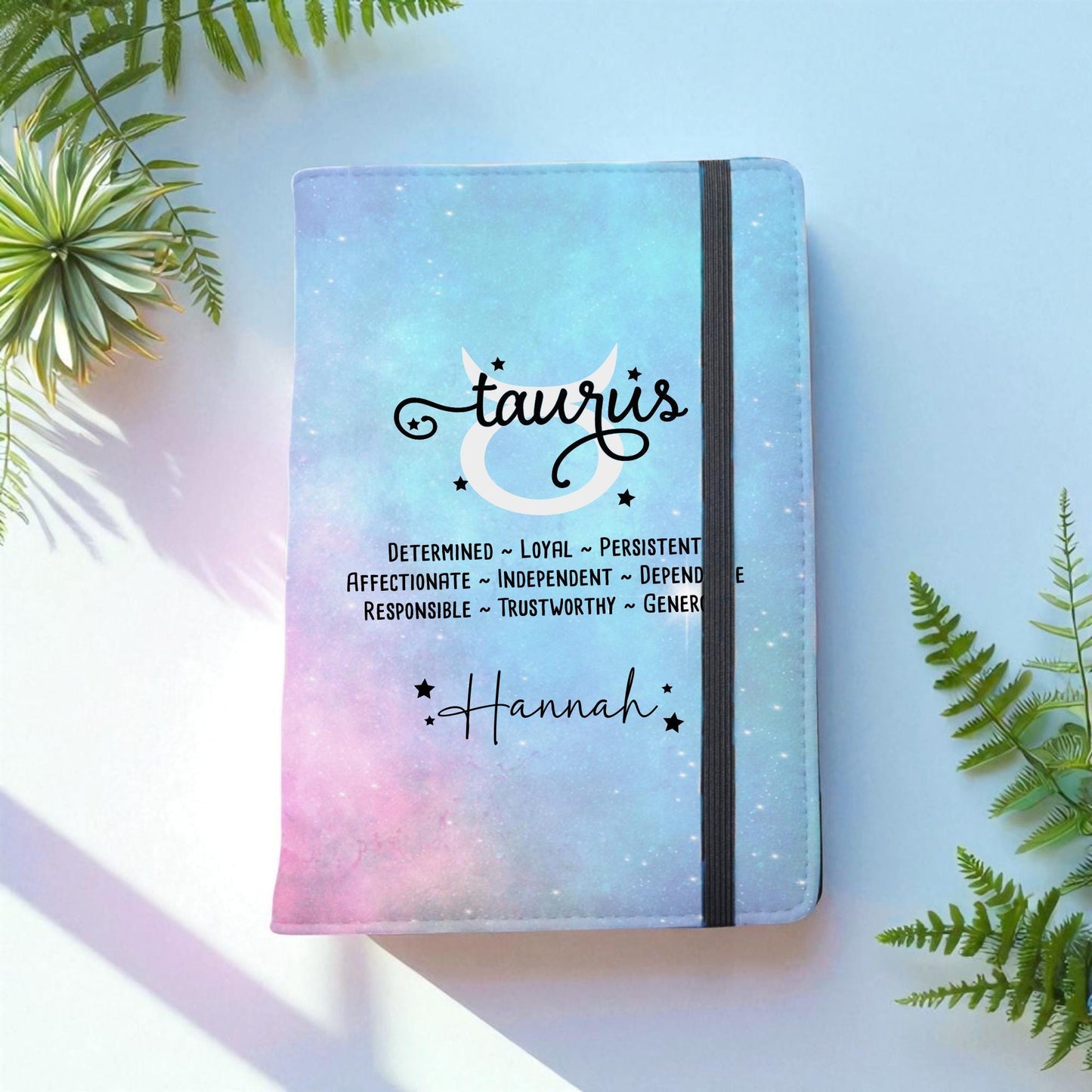 Personalised Star Sign Notebook Zodiac Journal Custom Astrology Leo Virgo Libra Scorpio Gift For Her Birthday Present A5 Lined A6 Plain Page