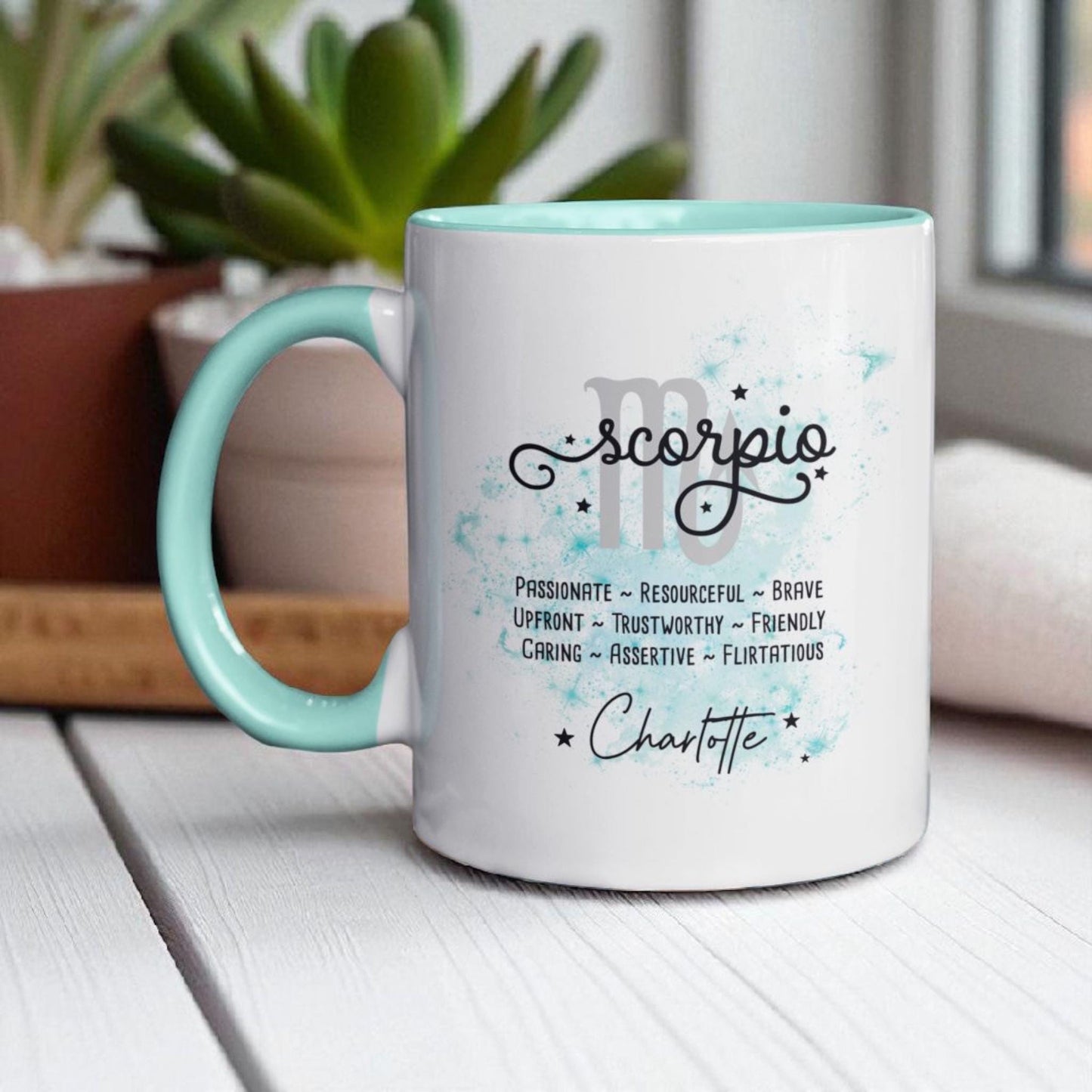 Personalised Zodiac Mug: Star Sign Traits, Custom Name