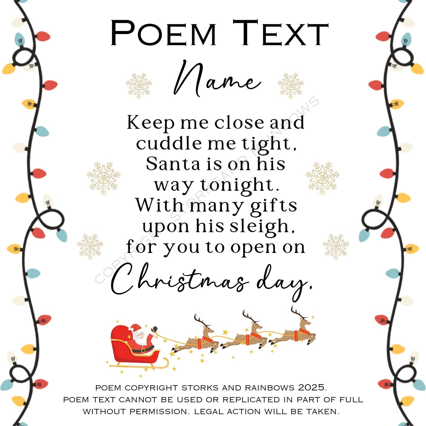 Personalized Christmas Penguin Plush Toy: Festive Poem Gift, Two Sizes
