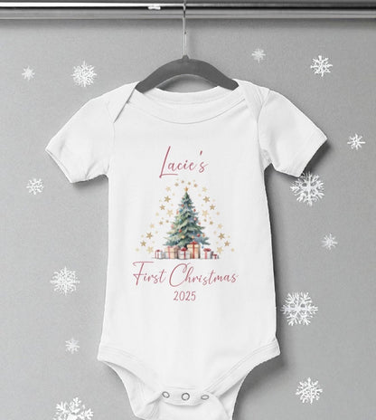 Personalized Baby's First Christmas Sleepsuit 2025: Custom Xmas Outfit