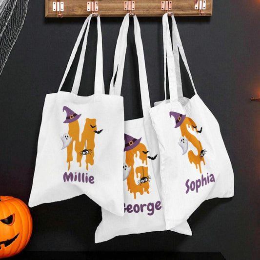 Personalized Halloween Trick or Treat Tote Bag