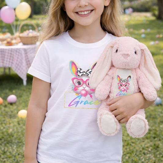 Personalised Easter Bunny T Shirt & Soft Toy