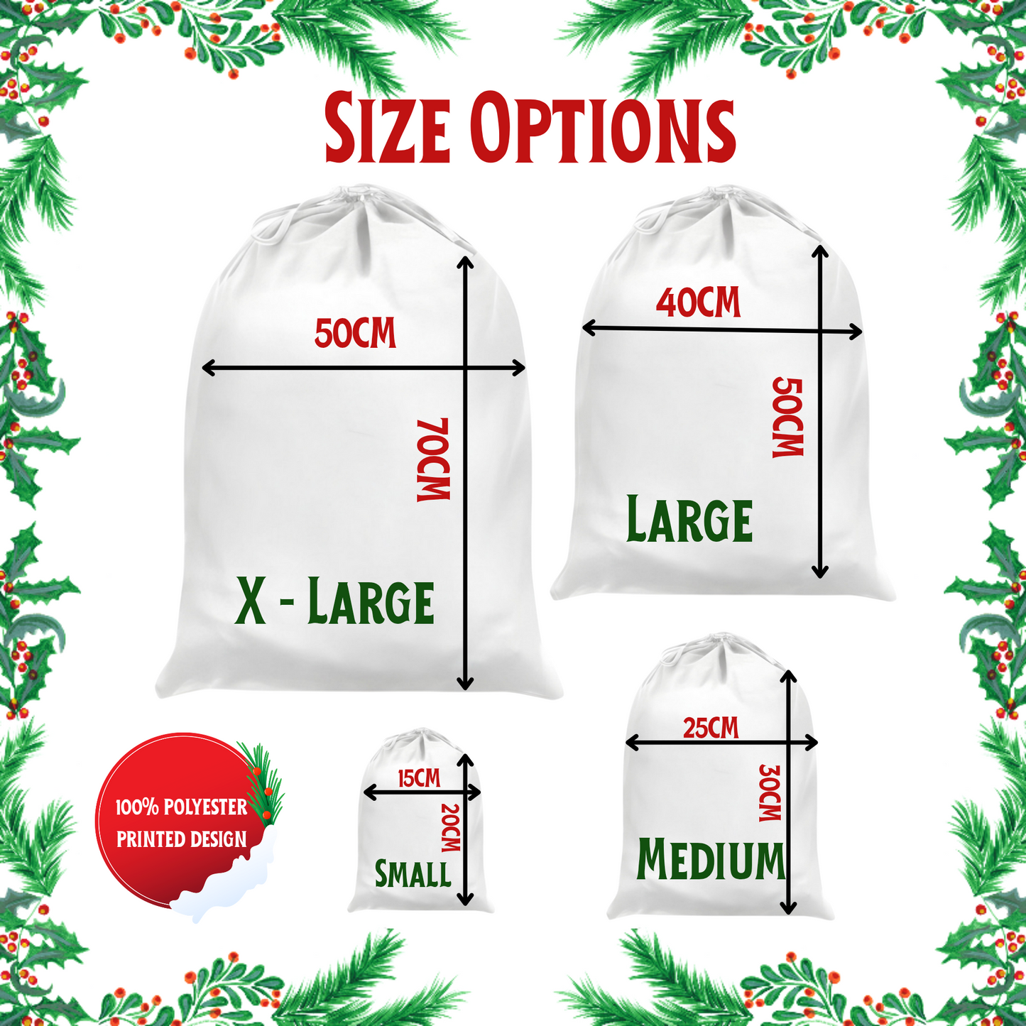 Personalised Baby's First Christmas  Santa Sack - Tree design