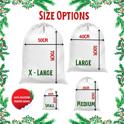 Personalised Baby's First Christmas  Santa Sack - Tree design