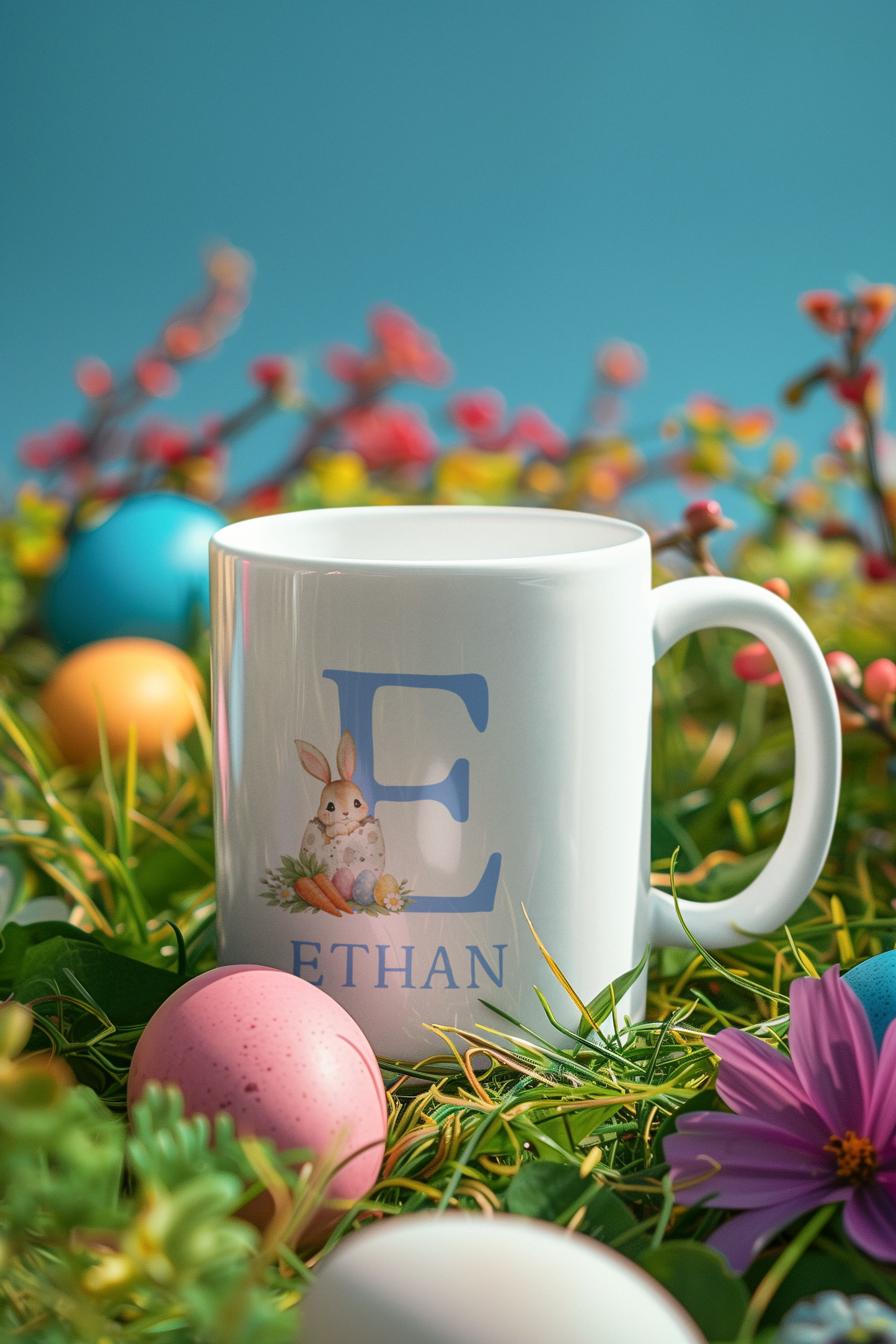 Personalised Initial Easter Mug - Polymer 11oz