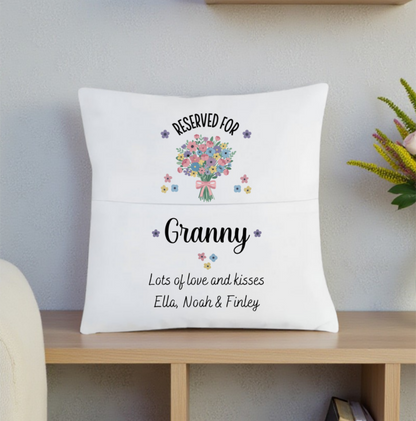 Reserved For Mum/ Nana Personalised Cushion