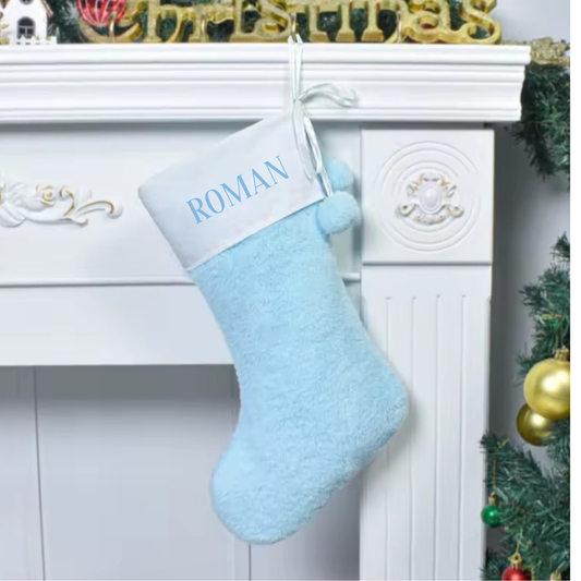 Personalised Plush Christmas Stocking - Matching Family Festive Decor